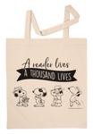 Сумка шоппер United Labels The Peanuts Snoopy Stoffbeutel A reader lives a thousand lives, бежевый - фото