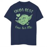 Футболка с рисунком Yoda Best One для мальчиков 8–20 лет Licensed Character, синий - фото
