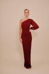 Платье WAL G. HOPE ONE SHOULDER MAXI, Wine/Bordeaux - фото