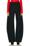 Брюки Lemaire High Waisted Curved, черный - фото