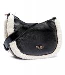 Сумка-хобо Guess DAVIKA shearling, черный - фото 4