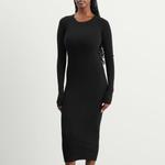 Платье с длинными рукавами Rick Owens, черный - фото 2