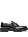 Мокасины из матовой кожи Prada, черный - фото