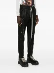 Кожаные брюки карго Bauhaus Rick Owens, черный - фото 3