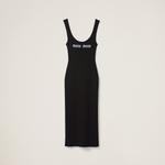 Платье из вискозы MIU MIU, черный - фото