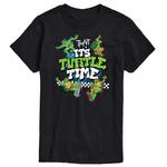 Футболка с рисунком Big & Tall TMNT Turtle Time License, черный - фото