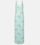 Блестящее макси-платье Bex Simkhai, Seafoam - фото