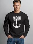 Neverless Свитшот 'Moin Anker' в черном цвете - фото 2