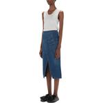 Юбка миди с логотипом JW Anderson, синяя - фото 3