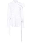 Viktor & Rolf рубашка с бантом-драпом, белый - фото