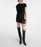 Мини-платье из джерси с драпировкой Aroma Maticevski, черный - фото 2