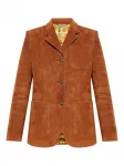 Замшевый блейзер VERSACE, коричневый - фото