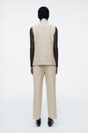 Брюки в кант с шерстью COS, бежевый - фото 4