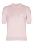 Balmain футболка с вышивкой, розовый - фото