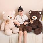 Милый плюшевый мишка с бантом MLING, хаки - фото 9