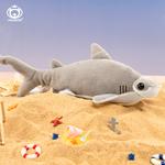 Серая плюшевая игрушка акула-молот высотой 27 см AOQUN - фото 2