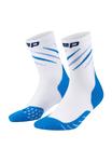 Носки CEP RUN COMPRESSION EDITION CLAW MID CUT, White Blue Mix/White - фото