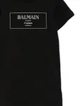 Платье с логотипом Balmain Kids, черный - фото 3