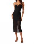 Платье Kasandra в черном цвете ASTR - фото