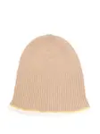 Шапка бини с отделкой в рубчик Barrie, бежевый - фото 2