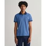 Поло Gant Oxford Pique, синий - фото