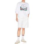 Свитшот с принтом логотипа GUCCI, белый - фото 4