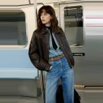 ELLE Пуховик Women's Coffee Lapel Down Jacket - фото 3