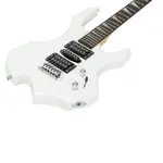 Glarry Электрогитара в стиле «Горящее пламя», 36 дюймов / Белая - фото 9