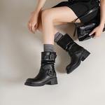 Ботильоны женские коричневые JOSINY, Коричневый (Тонкий велюр) - фото 6