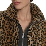Женская куртка Levi's из шерпы с воротником-стойкой, леопардовый - фото 5