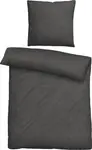 Постельное белье антрацит 1x 155x220 см + 1x 80x80 см Biberna - фото