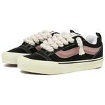Кроссовки Vans Knu Skool Skateboard Shoes Unisex Low-Top Black Pink - фото 2