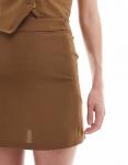 Мини-юбка от ASOS DESIGN коричневого цвета - фото 4