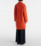 Однобортное шерстяное пальто S Max Mara, Spring Orange - фото 3