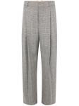 Vince брюки в клетку, серый - фото