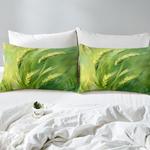 Erosebridal Детский комплект постельного белья Rice Fields с зеленым рисунком рисовых полей, микрофибра, Green - фото 4