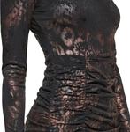 GUESS женское платье-футляр с длинными рукавами, Blk/Bronze - фото 4