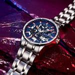 Мужские часы Starking AM0351SS17 с автоматическим механическим механизмом и синим циферблатом - фото 3