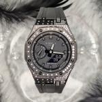 Часы Casio G-Shock Analog-Digital 2100 Series, арт. GA-2100-1A1, темно-синий/черный со стразами - фото 5