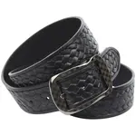 Кожаный ремень Anthoni Crown с плетеным тиснением, черный - фото 2