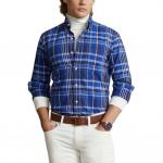 Рубашка в клетку Pony Polo Ralph Lauren, синий - фото 6