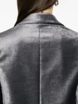 Однобортный бархатный пиджак Forte Forte, серый - фото 5