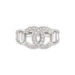 CHANEL Металлическое кольцо Unisex Silver - фото 2