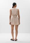 Комбинезон OYSHO SHORT LINEN KNOTTED, Stone - фото 3