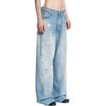 Потёртые джинсы прямого кроя Acne Studios, синий - фото 3