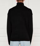 Свитер из шерсти HUGO San Toby-L Relaxed fit, черный - фото 4