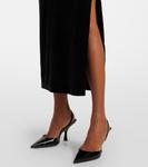 Бархатное макси-платье Norma Kamali, черный - фото 5