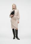 Платье VILA VIAMANDA TURTLE NECK DRESS, Feather Gray/Sand - фото 2