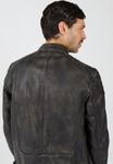 Куртка Mustang Leather jacket, Vintage Black/Black - фото 3