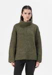 Джемпер Vero Moda VMINGRID ROLL NECK BOO, Grape Leaf/Mottled Dark Green - фото